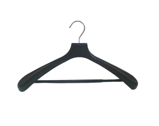 Logotipo gratuito proporcionado PS Pantalón de plástico negro Percha para ropa