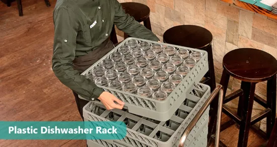 Escurridor de vasos de plástico de 20 compartimentos, soporte para vasos, estante para lavavajillas de secado de vidrio