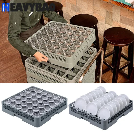 Heavybao 20-Compartment Plastic Lavavajillas Tendedero De Cristal